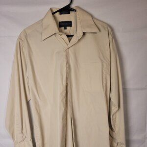 Giorgio Brutini Men’s Shirt,  Oxford, Khaki, Button Up, M